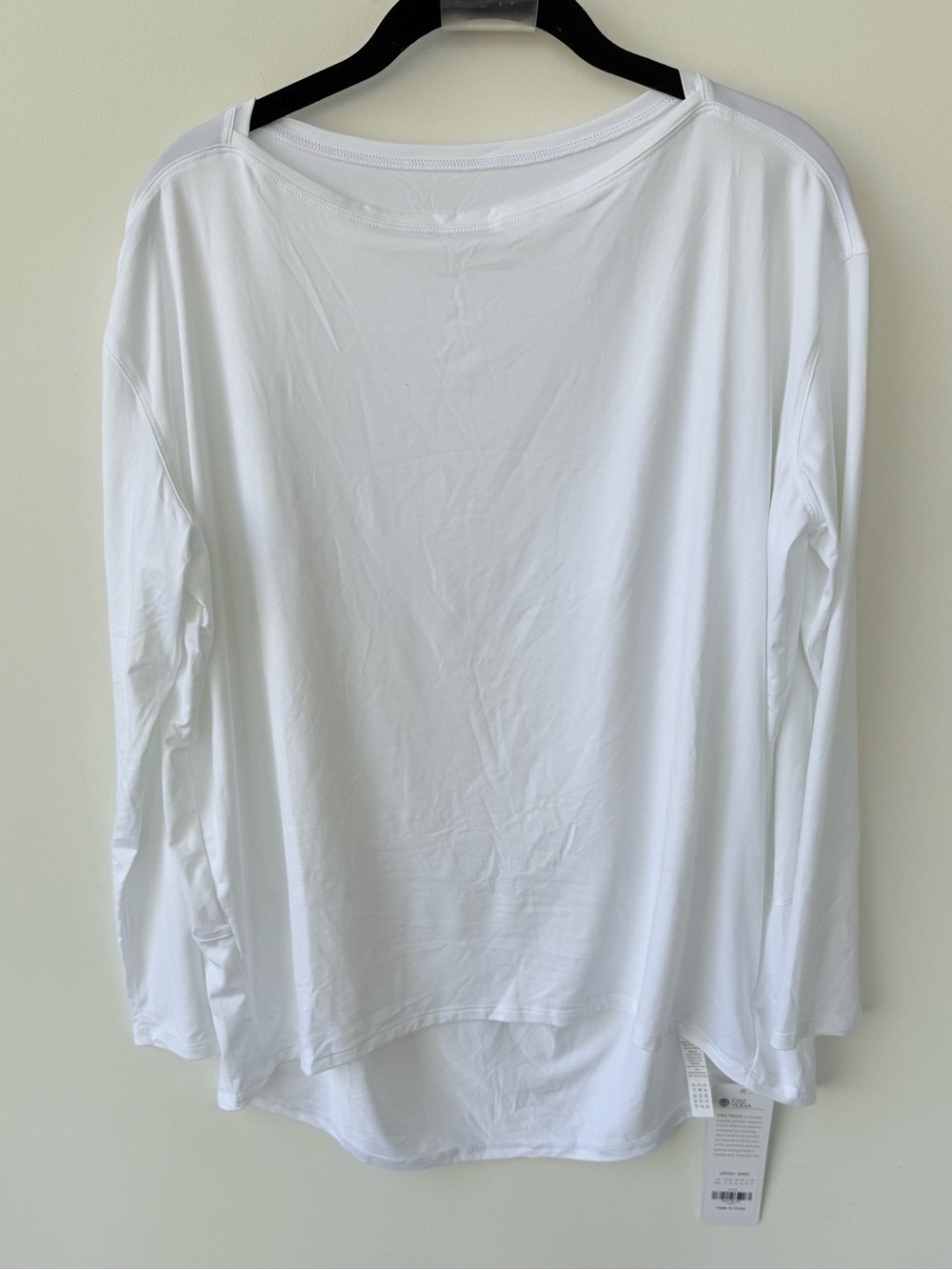 NWT CRZ Yoga UPF50+ Long Sleeve White Shirt size small